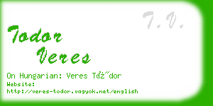 todor veres business card